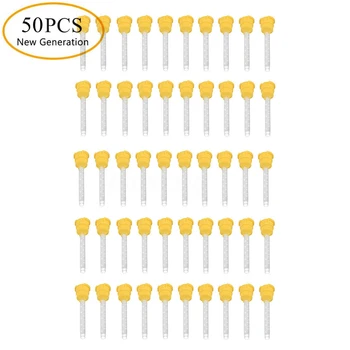 

ELEG-50x Dental Impression Tip Temporary 1: 1 Silicone Rubber, 50X Yellow Tips
