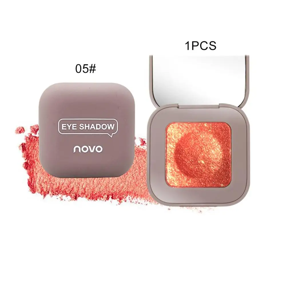 Coral Orange Монохромные тени для век матовый водонепроницаемый супер блестящий кусок высокий блеск порошок Ma картофельный Ил перламутровый цвет земли - Цвет: Coral Orange