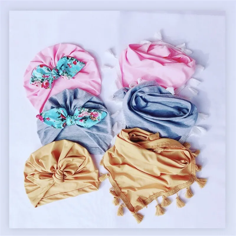 Baby Hat Scarf Set Cotton Baby Boy Girl Hat Bowknot Cap Children Hats Newborn Bonnet Beanie Boys Caps