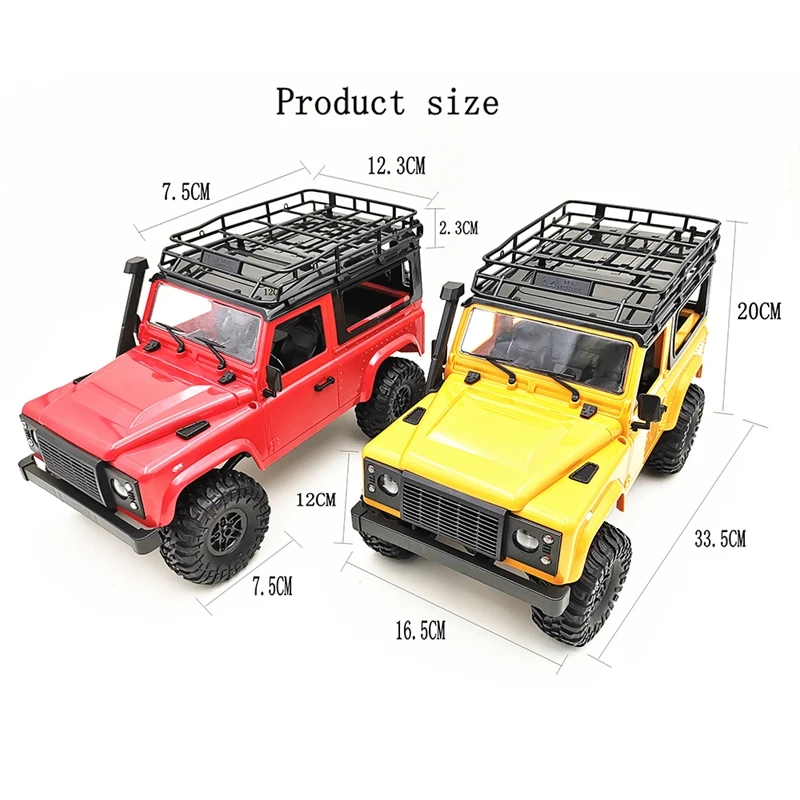 Mn-90 1/12 2,4G 4Wd 15 км/ч Rc автомобиль с передним светодиодным светильник 2 корпуса Рок Гусеничный грузовик Rtr игрушка Рождественский подарок для мальчиков(желтый