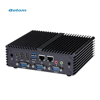 Dual LAN Fanless Qotom Mini PC Core i3-5005U Processor Onboard 4x RS-232 Ports Running 24/7 1