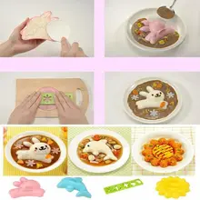 Новое прибытие утилита 4 шт./компл. милый мультфильм кролик Дельфин Суши чайник Форма для риса формы еды DIY Детские кухонные приспособления