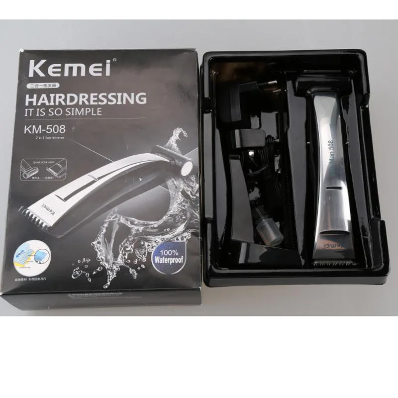 Волосы Kemei триммер KM-508 электрическая машинка для стрижки волос с двойной головкой триммер для бороды бритва машинка для стрижки волос электрическая машинка для стрижки