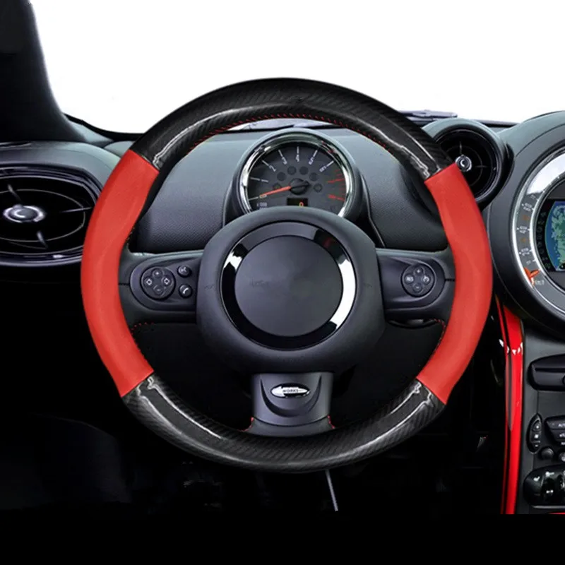 Кожаный чехол с рисунком из углеродного волокна в стиле пэчворк универсальный