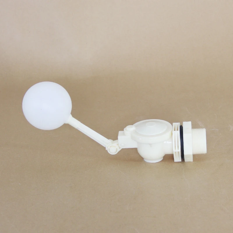 White Plastic Adjustable Auto Fill Float Ball Valve Water Control Switch For Water Tower Water Tank