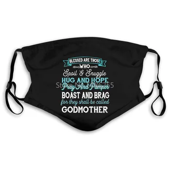 

Blessed for Godmother. Awesome for Family Female Harajuk Drake Fitness Punk Wo Printed Men's Women's Mouth Mask Filter