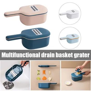 

New Hot Multi-functional Manual Fruit Vegetable Cutter Bowl Kitchen Slicer Grater with Drain Basket SMD66