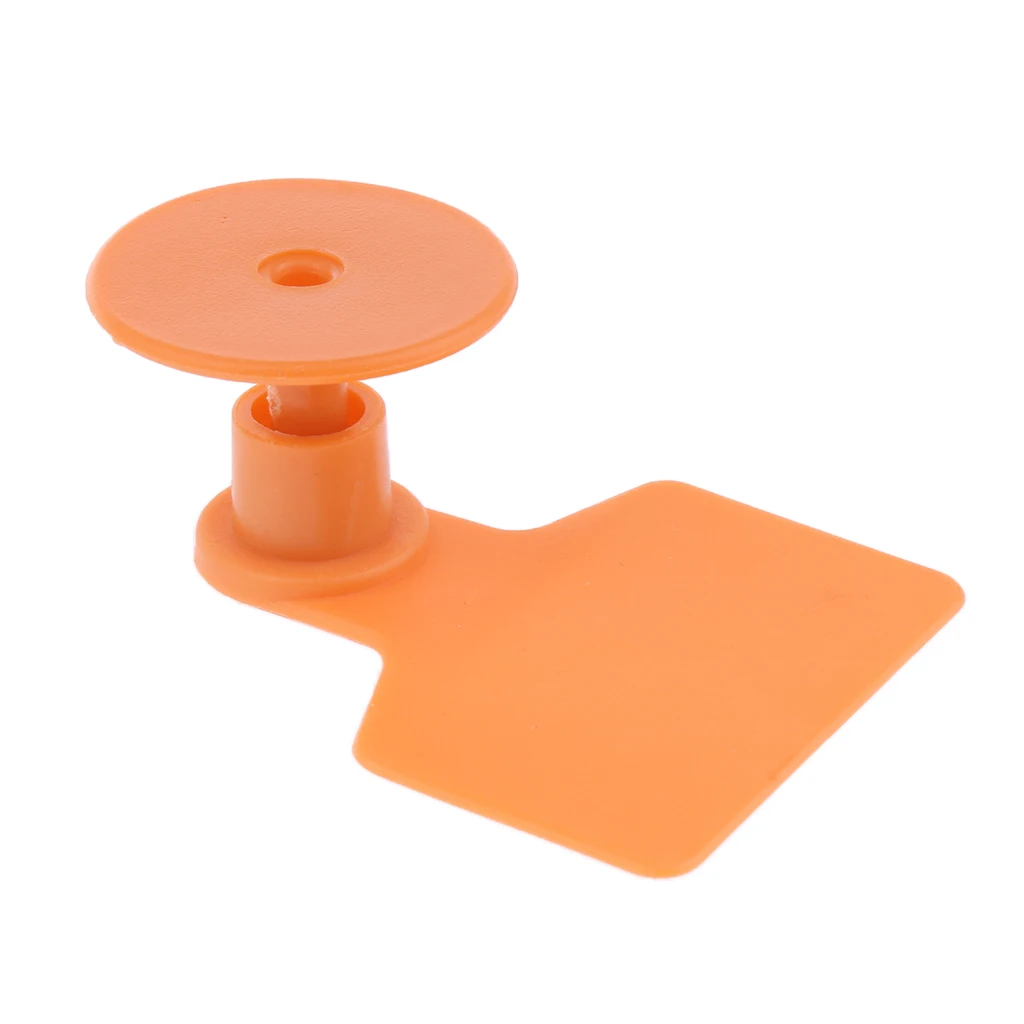 100 Pieces Blank Pigs Cow Livestock Ear Tags Marker, Anti-Corrosion Orange