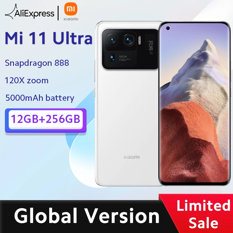 Xiaomi Smartphone Mi 11 Ultra versión Global, 12GB de RAM, 256GB de ROM