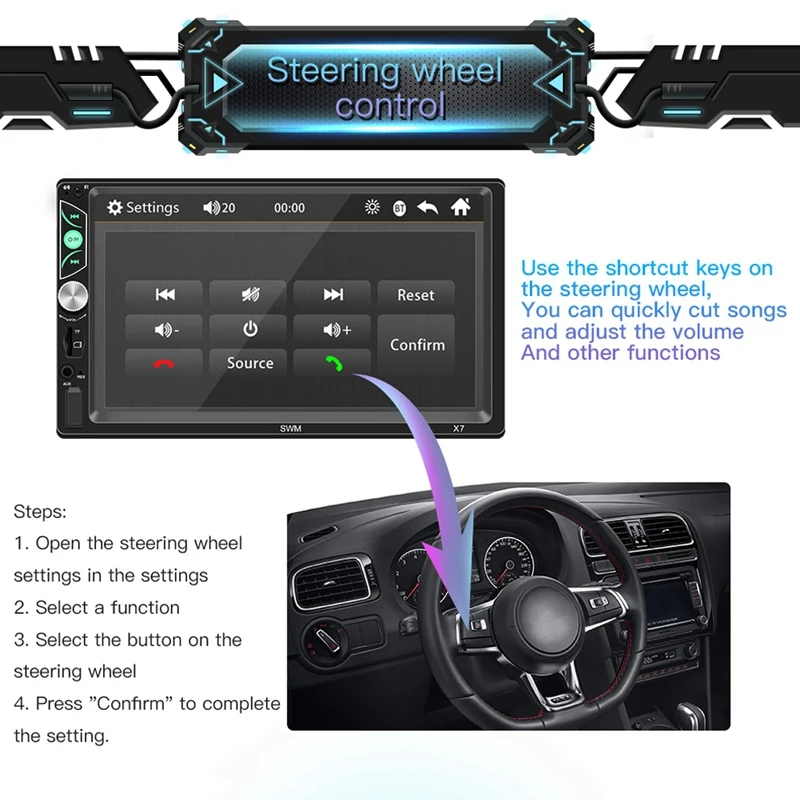 X7 автомобиль 2 Din Hd Bluetooth стерео 7 дюймов кнопочный экран видео Mp5 мобильный телефон межблочный плеер радио
