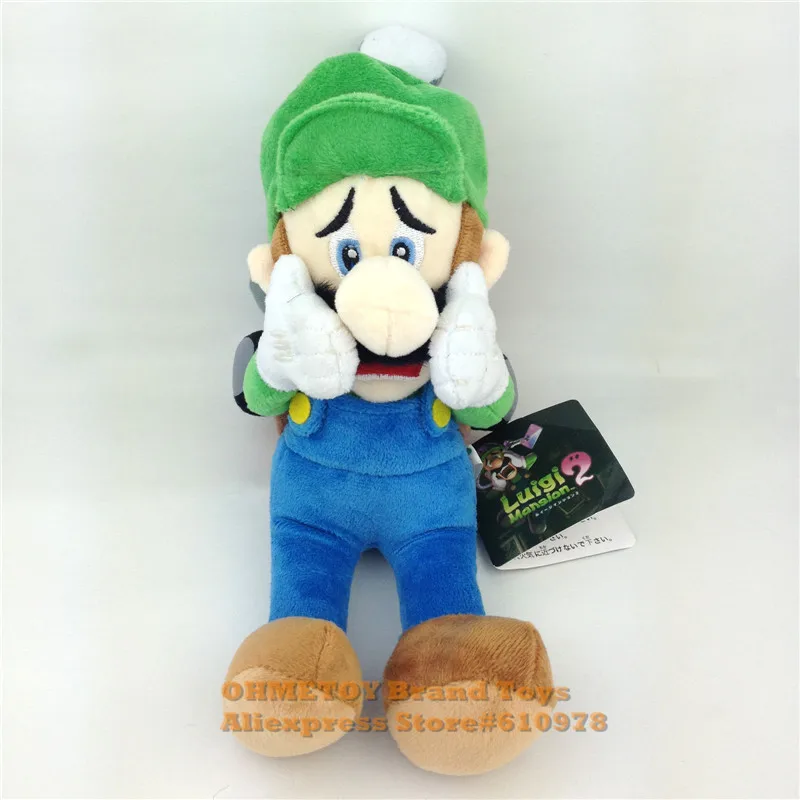 Luigi Мягкая Плюшевая Кукла Mansion 2 Sanei пугающий плюшевый игрушки мальчик День рождения Дети подарок на день рождения игрушки Аниме