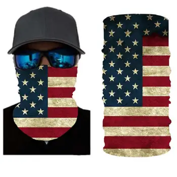 

NISIVEY 3D seamless headscarf American flag 3D printing face mask bullet face mask headdress sun protection headscarf bicycle