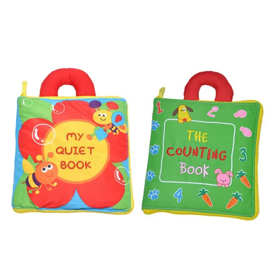 2 book set 2 Детская мягкая ткань, книги для мальчиков и девочек, шуршет, звук, Младенческая обучающая погремушка в коляску, игрушки для новорожденных детей 0-12 месяцев - Цвет: 2 book set 2
