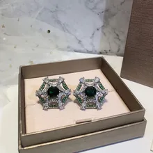 Дизайнерские Модные ювелирные изделия из меди 3A кубического циркония вечерние серьги