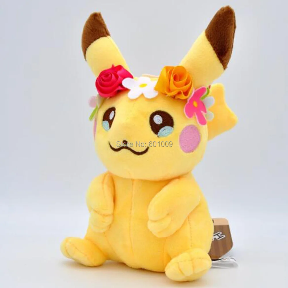 

Spring festival Easter wreath Pikachu 20CM Plush Doll Model Children's Birthday Gift Toys Retail