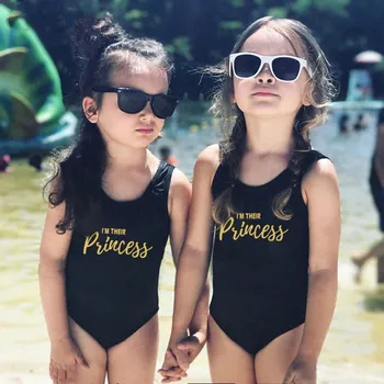 

Queen Princess Crown Letter One-piece Swimsuit for Women Sexy Thong Swim Suit One Piece Swimsuit Swimwear Jumpsuit mommy and me