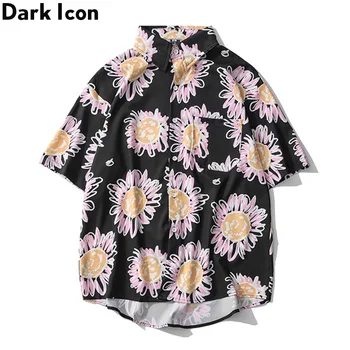 

Dark Icon Floral Full Printed Hawaiian Shirt Men Women 2020 Summer Street Men's Shirts Streetwear Clothing