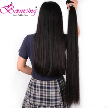 

Bouncing Hair Weft 26 28 30 32 Inches Straight 3 Bundles 8-32 Inch Hair Weft Brazilian Remy Hair Extension For Women Hair Weave