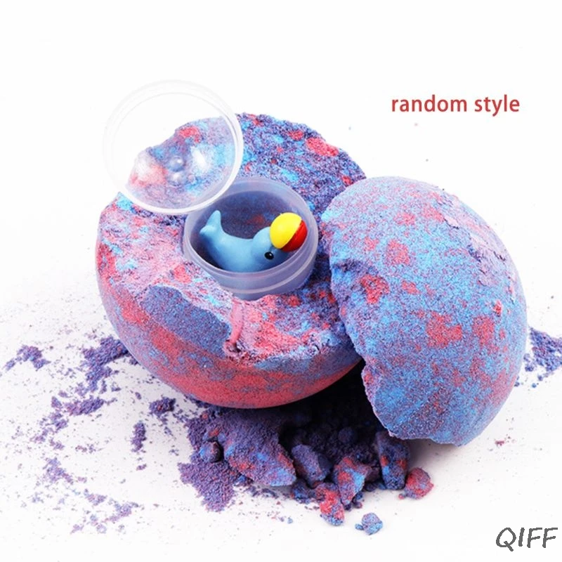 

Kids Bubble Bath Bomb with Surprise Animal Toy Essential Oil Bathing Ball Gifts