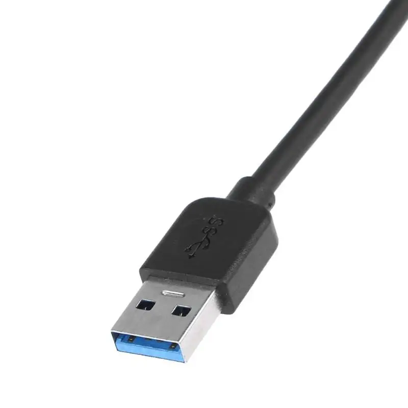 USB 3,0 концентратор 4 порта 5 Гбит/с Супер Скоростной Пластиковый черный USB hub-разветвитель для портативных ПК периферийные устройства внешний источник питания