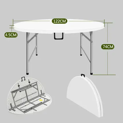 garden furniture	 HQ FO01 Folding Round Table Portable Outdoor Picnic Table Handy Dining Table NEW HDPE Material 1.2-1.35 Meters for 6-10 Persons Outdoor Furniture Outdoor Furniture