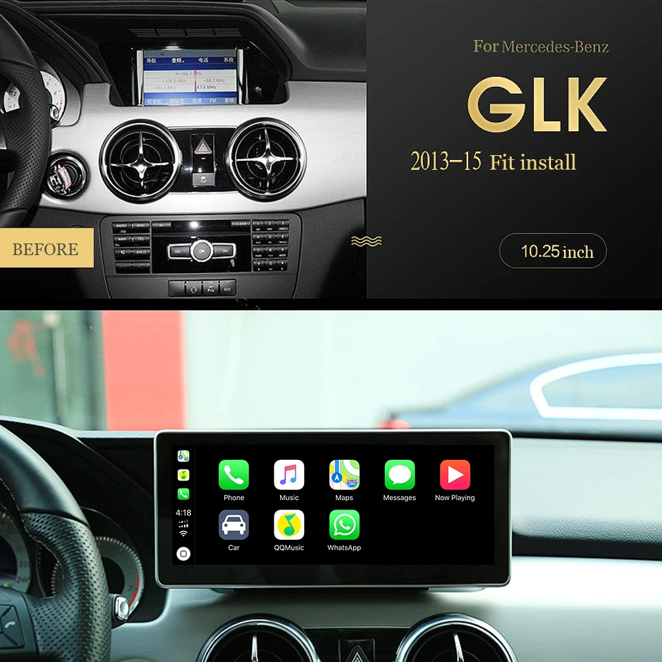 Flash Deal Car radio Android multimedia audio player For Mercedes Benz GLK X204 2013-2015 10.25 inch touch screen GPS Support Carplay 3