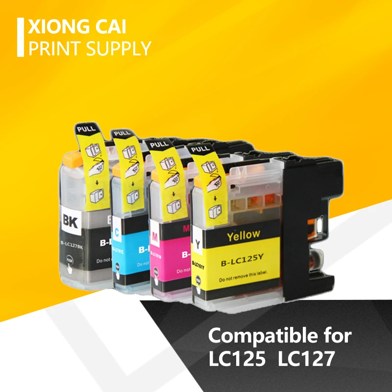 8pcs Full Compatible Ink cartridge for Brother LC125 LC127 MFC-J4410DW J4510DW J4610DW J4710DW DCP-J4110DW printer LC125 LC127