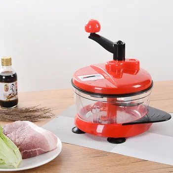 

28X26Cm AdjustableThree Gears Manual Food Processor Meat Grinder Vegetable Chopper Shredder Cutter Egg Blender