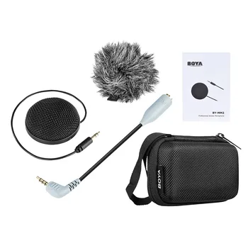 

BOYA BY-MM2 Condenser Stereo Table Top Conference Mic Microphone for iPhone X 8 8 plus, iPad Canon Nikon Sony DSLR Camera