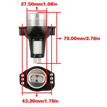 

Blue Angel Eye bulbs 20W Replacement Headlight Marker Halo Ring 1200LM