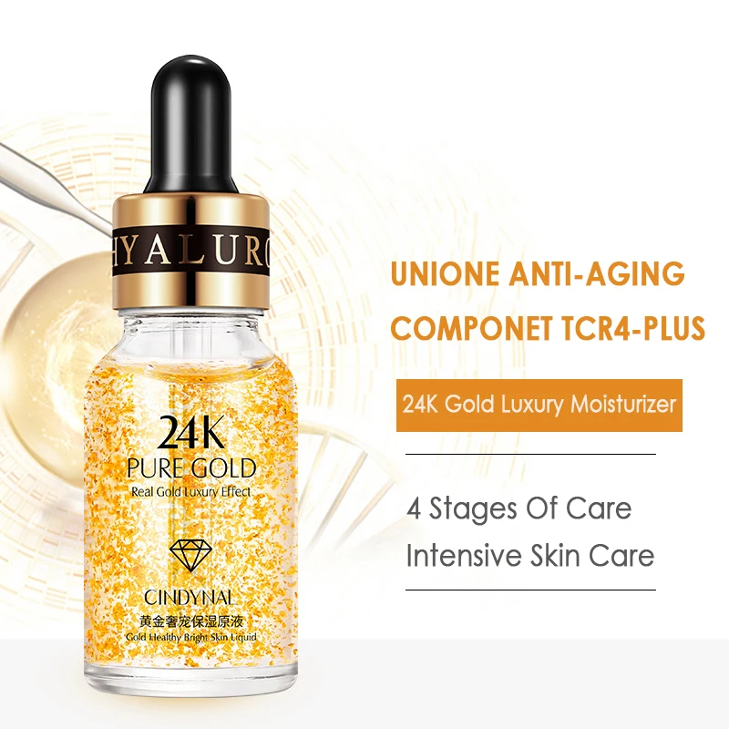 24k Gold Collagen Anti-wrinkle Oil-control Essence Moisturizing Anti-aging Skin Lightening Serum Face Cream Liquid 30ml TSLM2