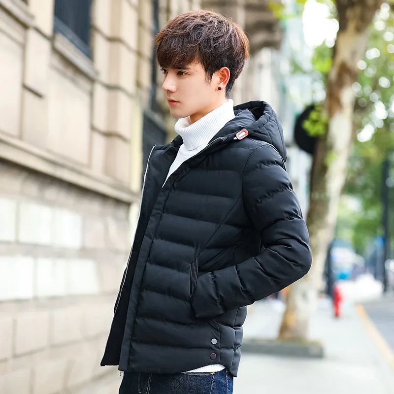 Winter MEN'S Cotton Clothes Korean-style Youth Casual Thick Slim Fit Cotton-padded Clothes Cotton-padded Jacket Coat Handsome Wi