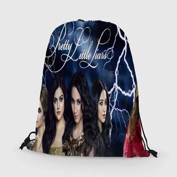 

Custom Pretty Little Drawstring Bag Daypack Kids Satchel Casual Backpack Teenager Storage Bag Women Men 31x40cm*181031-03-9068