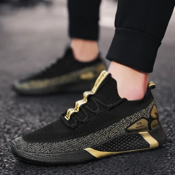 

2020 New Shoe Running Mens Mesh Breathable Men Shoes Sport FlyWire Walking Shoes Men Anti Slip Athletic Shoes Men Luxury Brand