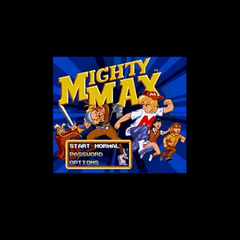

Mighty Max USA Version 16 bit English Big 46 pins Grey Game Card For NTSC Game Player