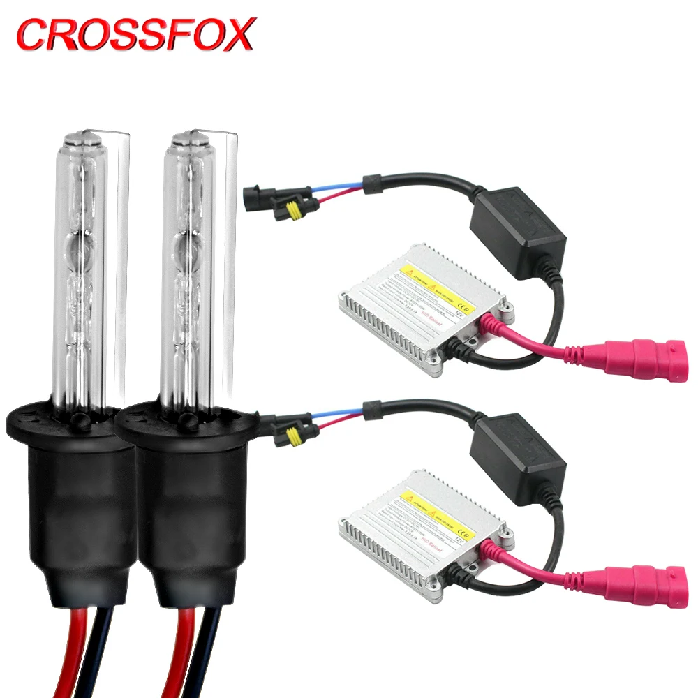 CROSSFOX 55 Вт балластный Ксенон H7 HID H1 авто фара Лампа 12 В H11 9005 3000K 4300K 6000K 8000K 10000K