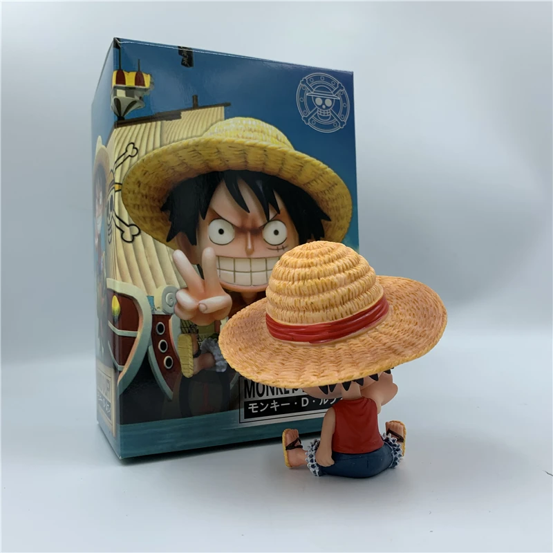 Аниме One Piece Luffy Lovely детство зуб сидя стиль ПВХ Фигурки OP Than Gesture коллекционные
