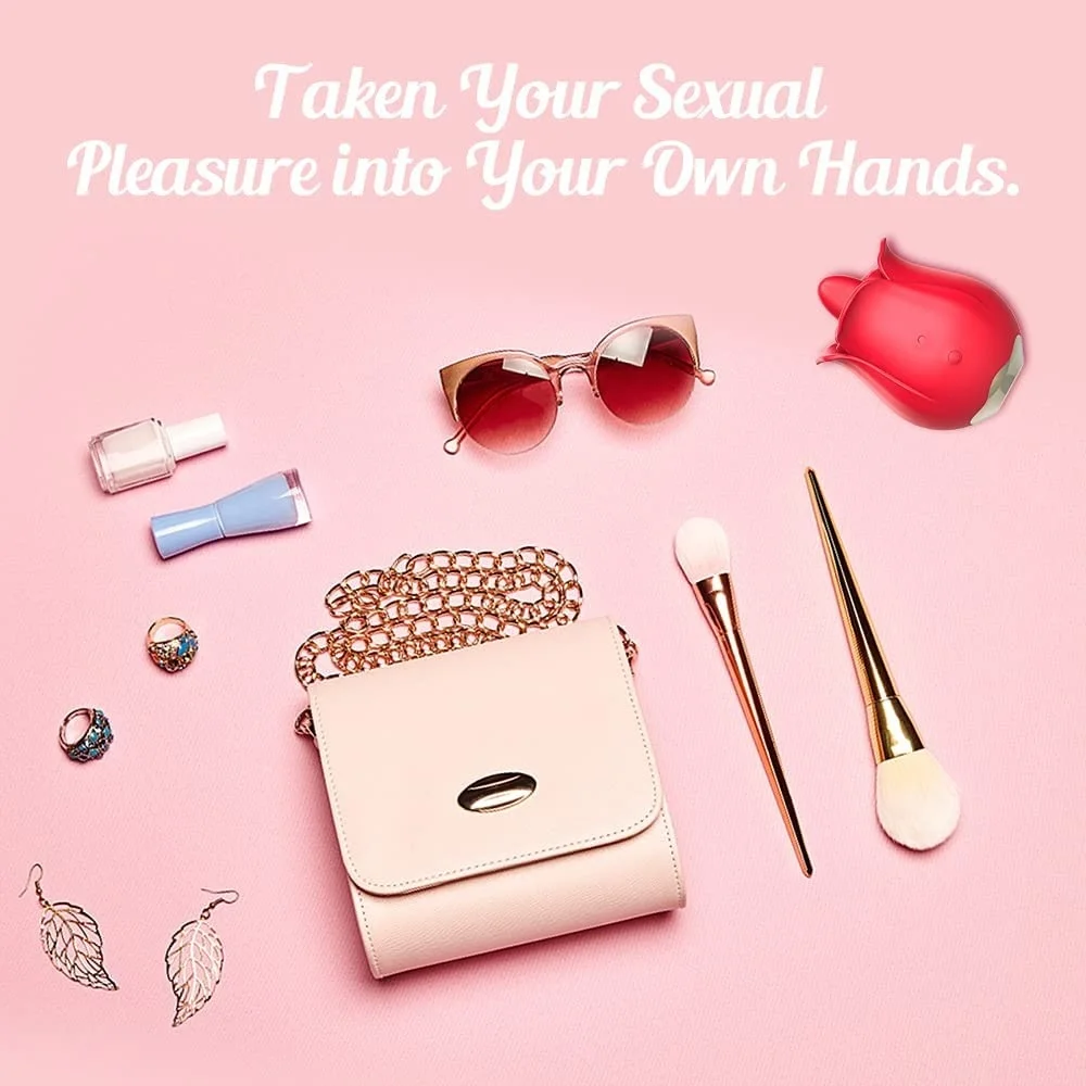 Rose Clitoral Vibrator With Licking And Pulsing Functions_voghion.com