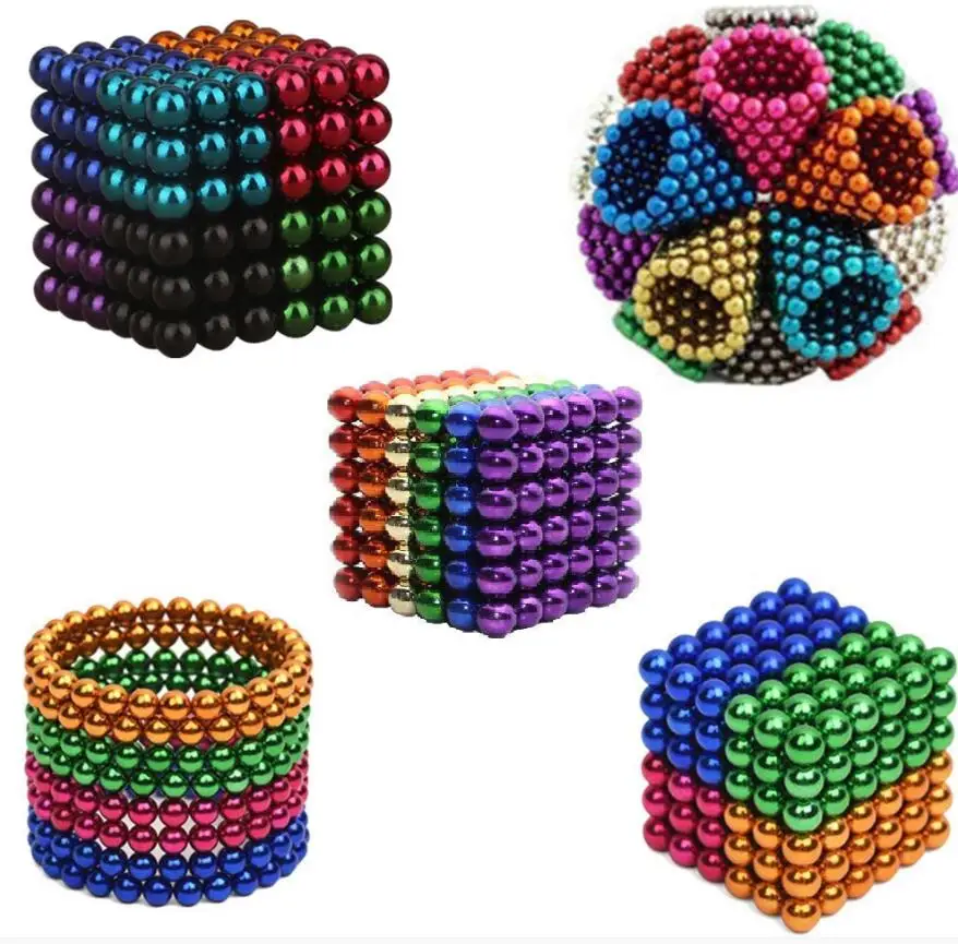 wholesale Magnet Metal Balls 5mm 216pcs/set Magnetic stick Building Blocks Construction Designer Creative Educational Toys Kids