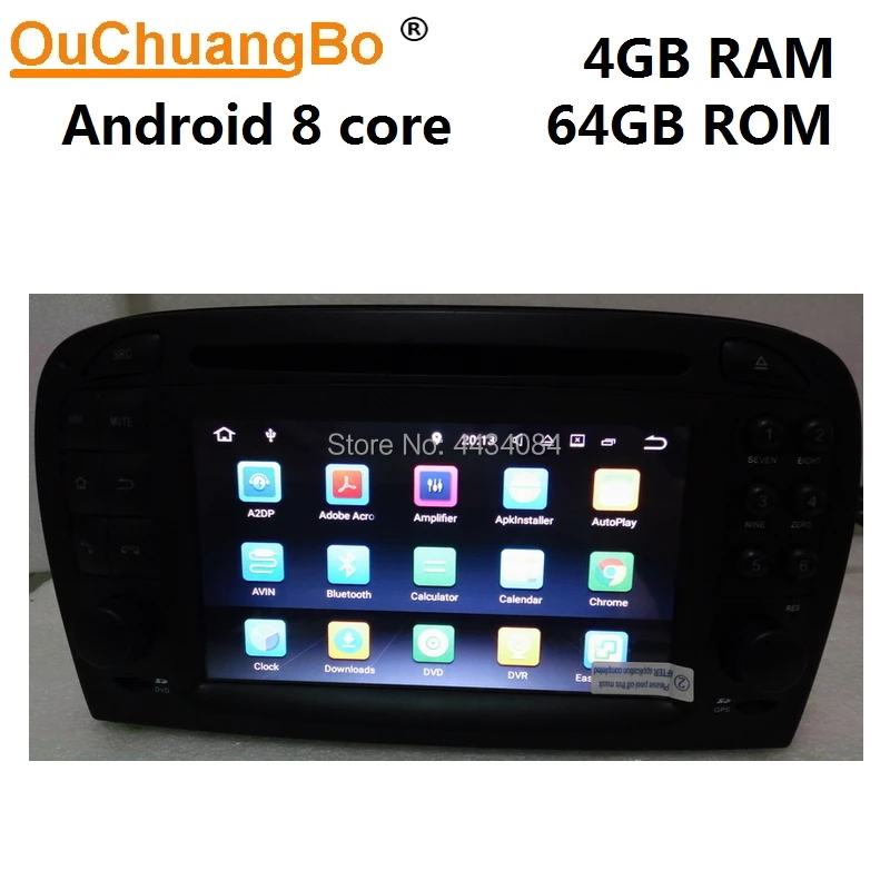 Ouchuangbo PX5 gps аудио Радио Стерео android 9,0 для Mercedes Benz SL R230 2001-2004,6 с navi Wi-Fi octa 8 Core 4 Гб+ 64 ГБ