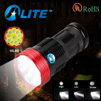 

TMWT The Most Powerful 30W 10LED T6 Glare Flashlight three-Modes Surface Oxidation Rainproof Torch light SOS For Outdoor Camping