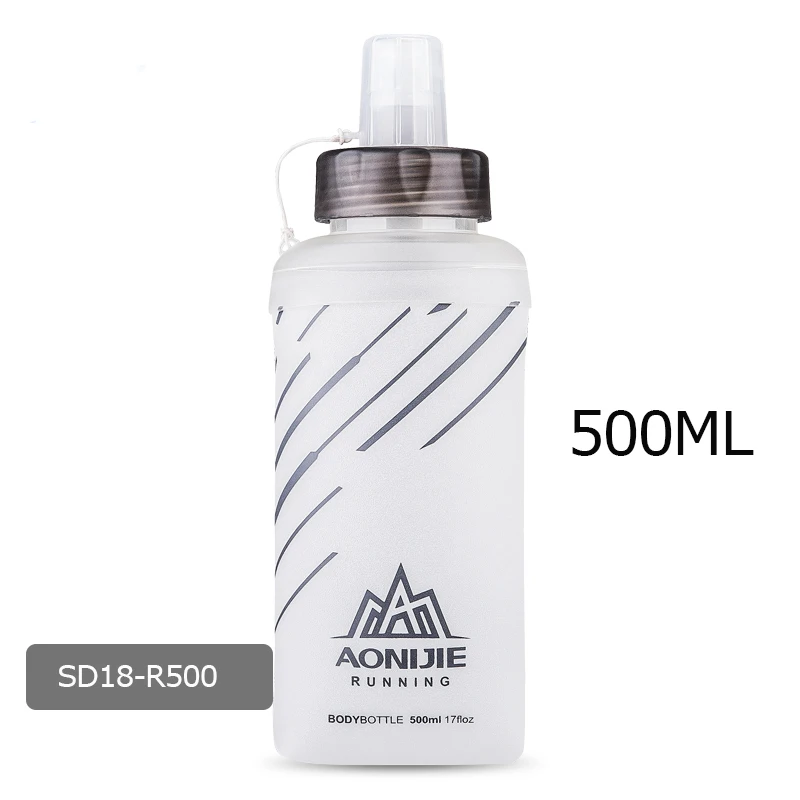 AONIJIE Спортивная BPA Складная мягкая фляжка, сумка для воды, бутылка для воды, чашка, чайник, гидратационный пакет, резервуар для воды - Цвет: 500ml SD18