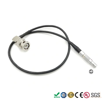 

Red Epic Scarlet Timecode Cable, Right Angle BNC Male Plug, Mini 00 4 pin Audio Time code adapter cable