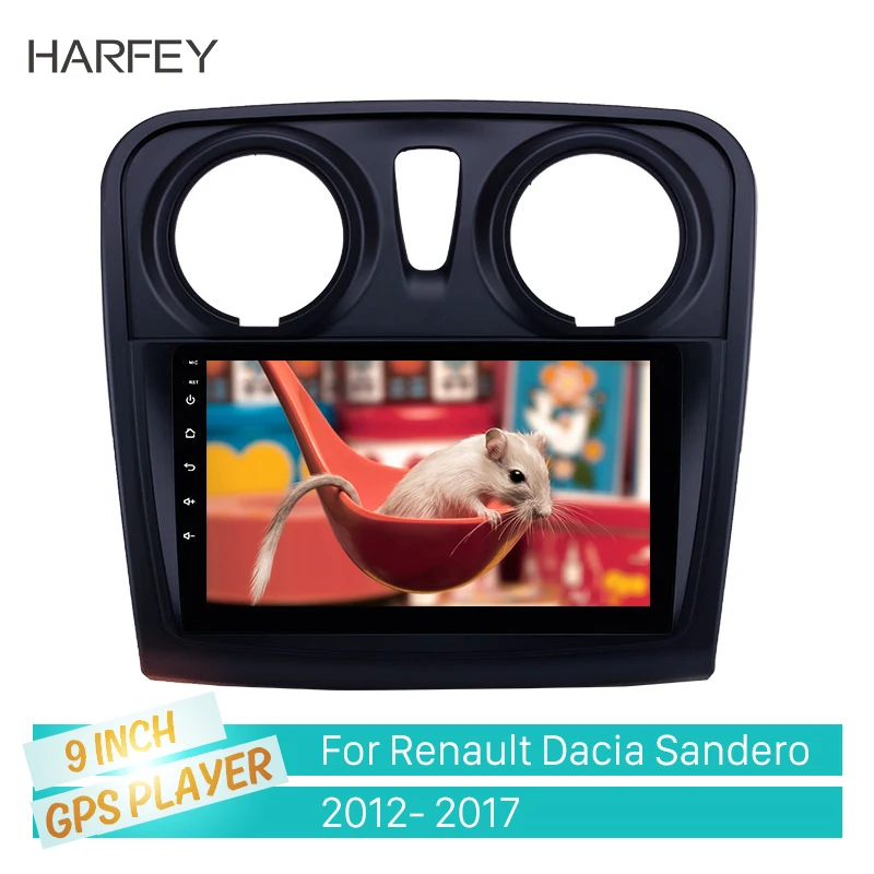 

Harfey 9 inch 2 din Android 8.1 Car Multimedia Player for for Renault Dacia Sandero 2012 2013 2014 2015-2017 With Rear Camera