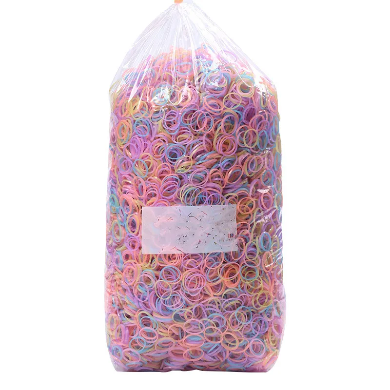 500/1000pcs Girls Candy Color Elastic Hairbands Mini Rubber Bands Headbands Hair Styling Ties Braiding Hairband Hair Accessories 3 4inch round color coding circle dot labels color code dots sticker blank circle stickers for sales file folders 1000pcs