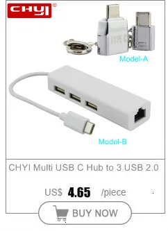 CHYI Multi USB C HUB Adapter For Macbook Pro High Speed 4 Port USB Hub 3.0 Type C OTG Hab Splitter For PC Computer Accessories