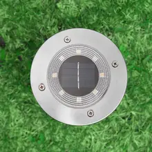 4 шт. 8LED Солнечный наземный светильник газон похороненный светильник Открытый сад пейзаж путь водонепроницаемый двор подземный светильник