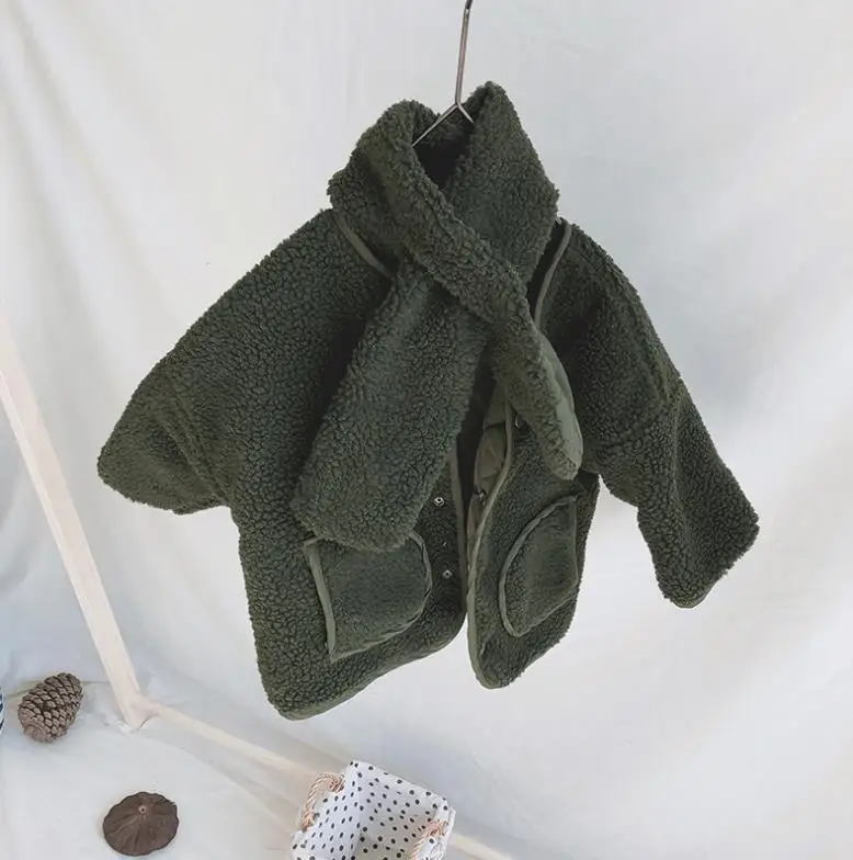 style 1 Новое осенне-зимнее детское стеганое хлопковое пальто из овечьей кожи для мальчиков и девочек, бархатное плотное пальто, куртка - Цвет: style 1