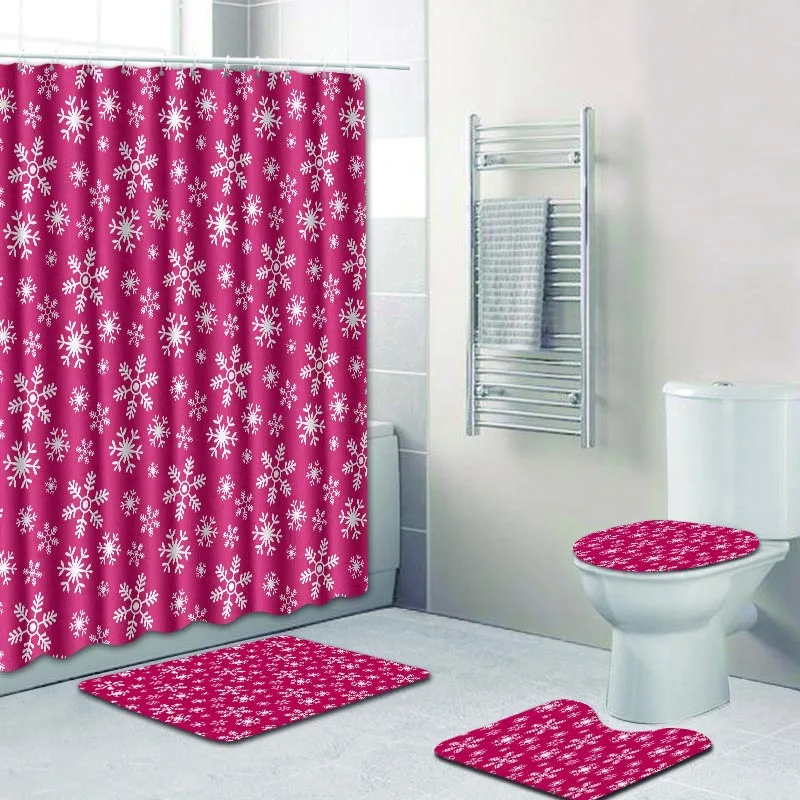 

Modern Simple Star Print Shower Curtain Bath Screen Waterproof Polyester Modern Solid Bathroom Decor with Hooks Home Decor