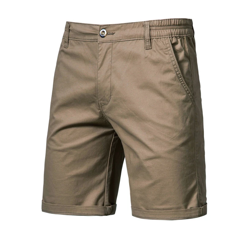 High Quality 100% Cotton Shorts Men 2022 Summer Casual Elastic Waist Solid Men Shorts mens casual shorts Casual Shorts